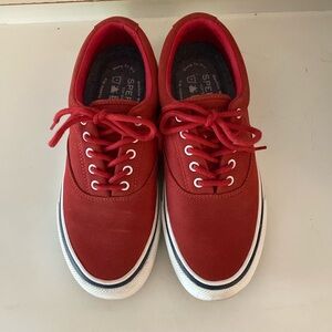 Sperry sneakers, red, men’s size 7 or women’s 8.5